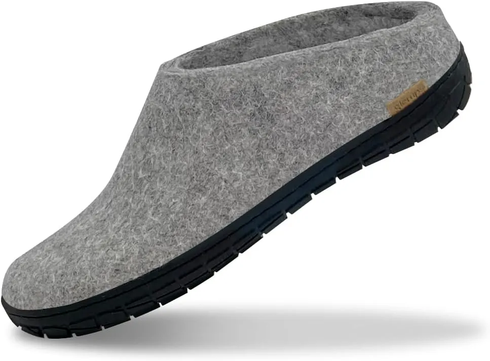 Glerups 100% Gotland Sheep Wool Slipper with rubber sole - Unisex Slip-on