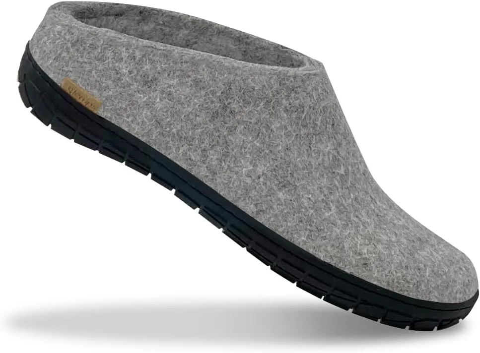 Glerups 100% Gotland Sheep Wool Slipper with rubber sole - Unisex Slip-on