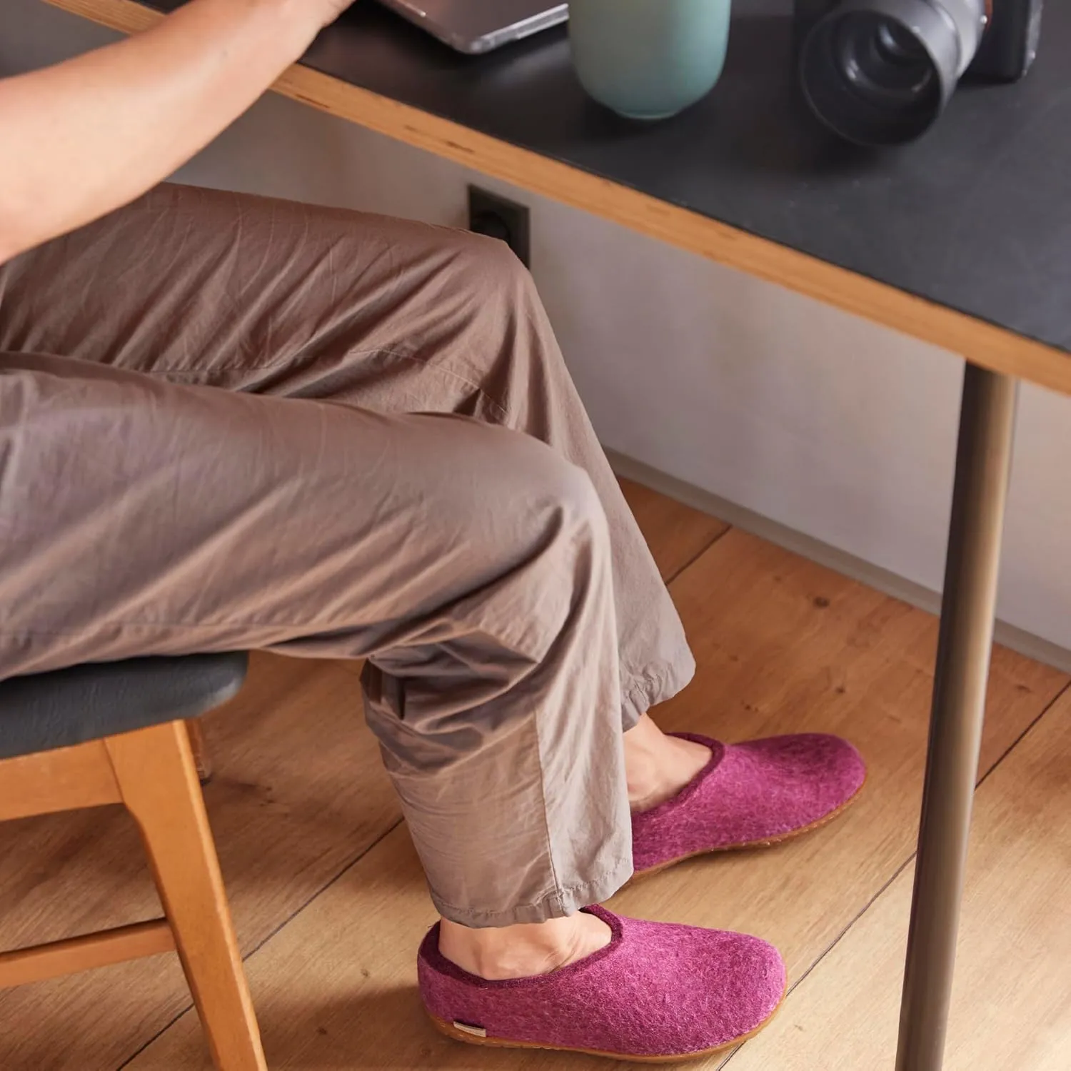 Glerups 100% high quality wool mix Shoe Slipper with rubber sole - Unisex