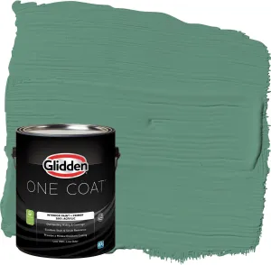 Glidden One Coat 1 gal. Sheffield/Green Flat Interior Paint with Primer