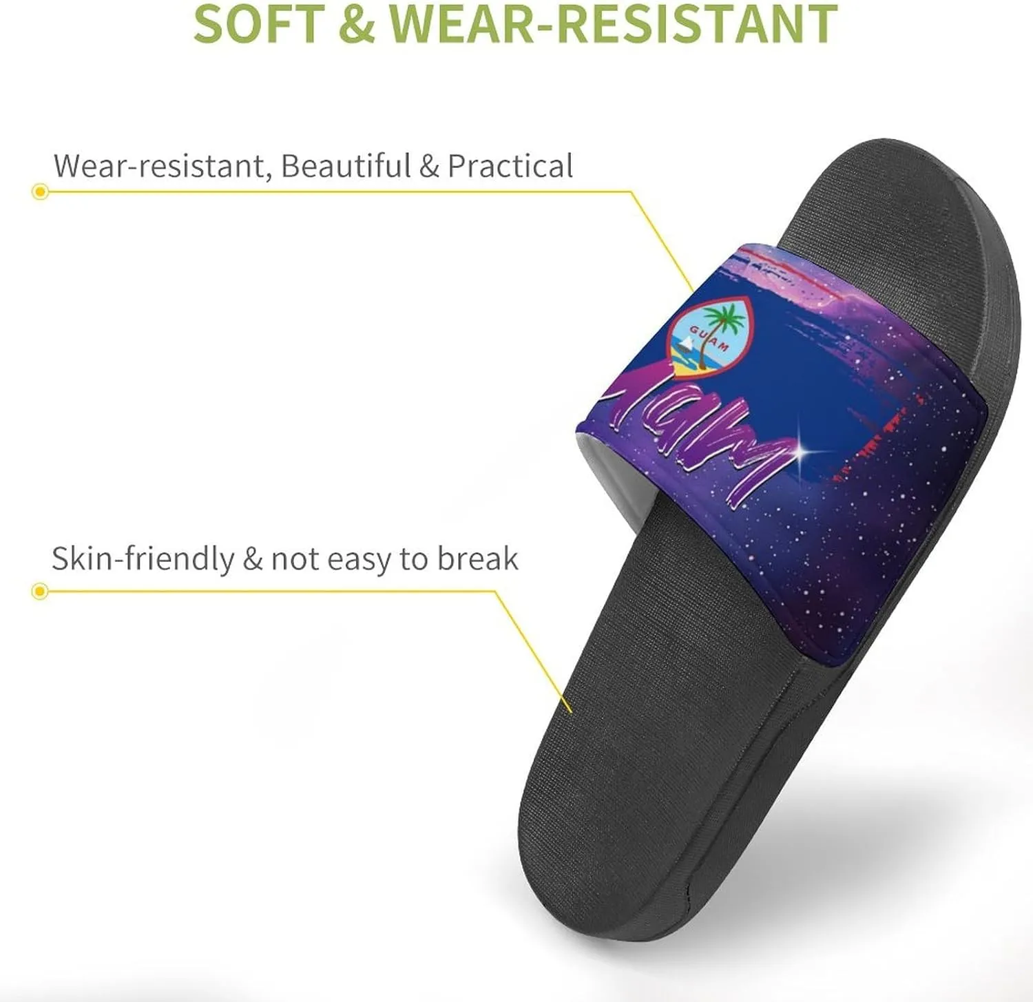 Glittering Universe Galaxy Guam Slippers Shower Slipper In-Door Slipper Quick Drying Non-Slip Bathroom Pool Woman Man PVC