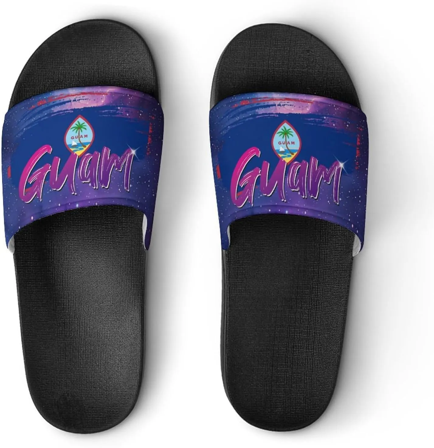 Glittering Universe Galaxy Guam Slippers Shower Slipper In-Door Slipper Quick Drying Non-Slip Bathroom Pool Woman Man PVC
