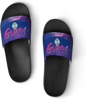 Glittering Universe Galaxy Guam Slippers Shower Slipper In-Door Slipper Quick Drying Non-Slip Bathroom Pool Woman Man PVC