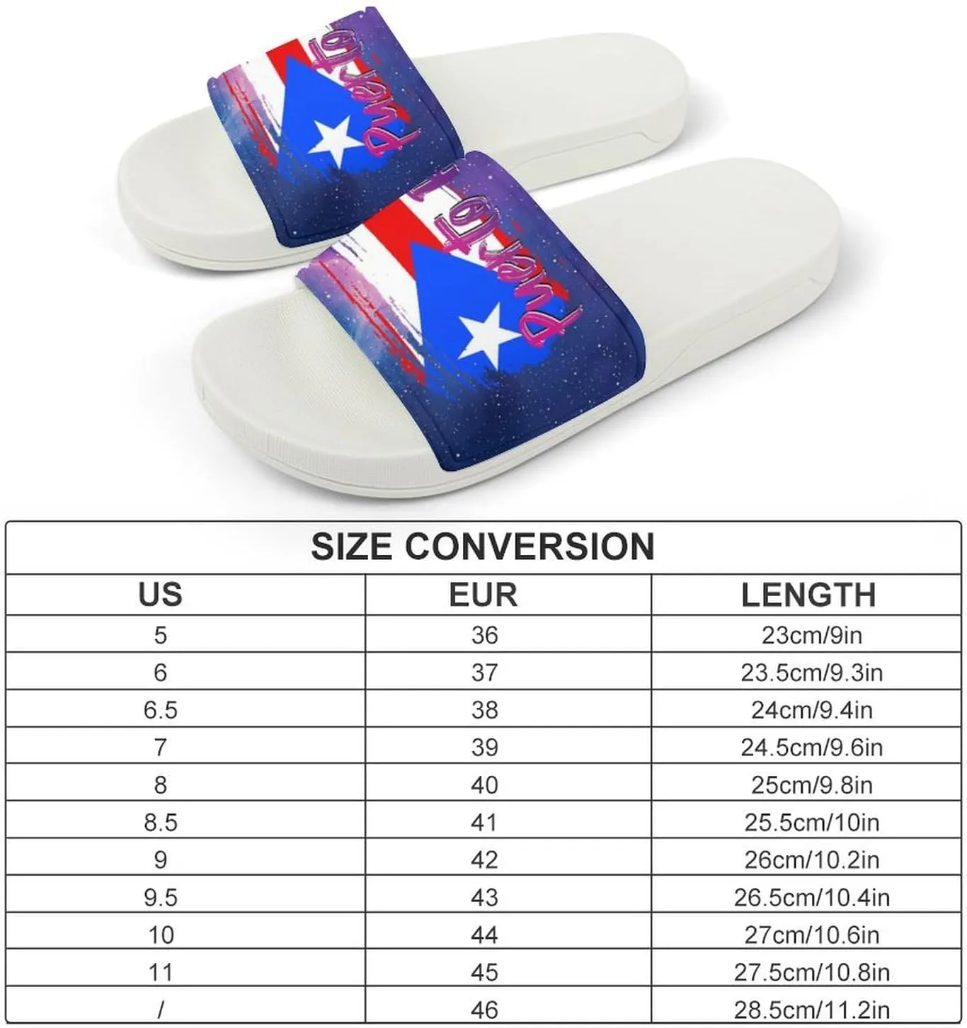 Glittering Universe Galaxy Puerto Rico Slippers Shower Slipper In-Door Slipper Quick Drying Non-Slip Bathroom Pool Woman Man PVC