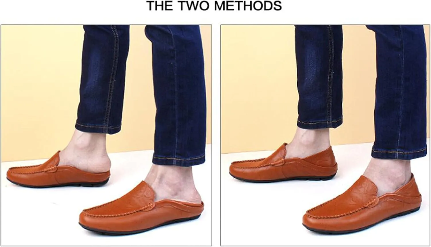 Go Tour Men's Premium Genuine Leather Casual Slip on Loafers Breathable Driving Shoes Fashion Slipper