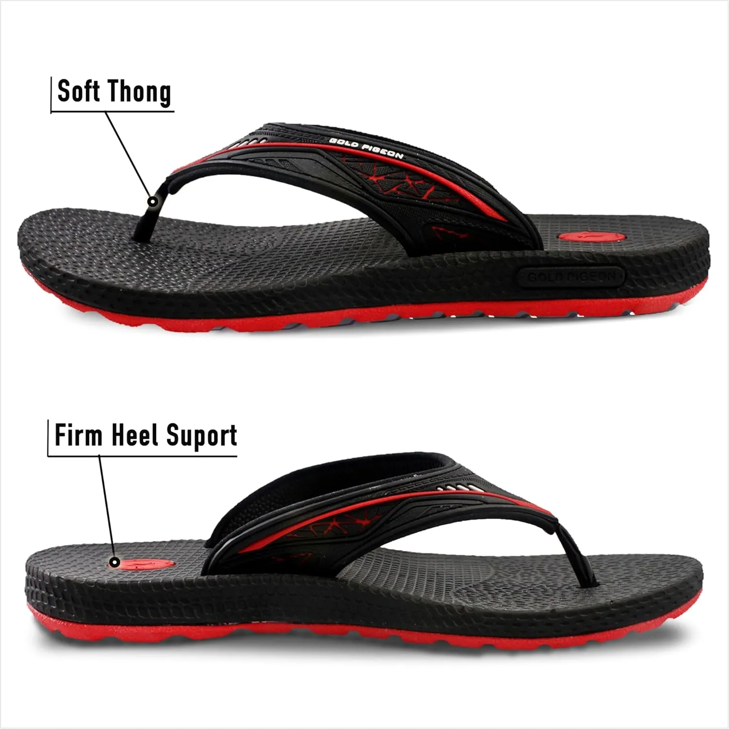Gold Pigeon Shoes SIMPLUS Unisex Ultra-Cuhion Yoga Mat Flip-Flops with Heel Support