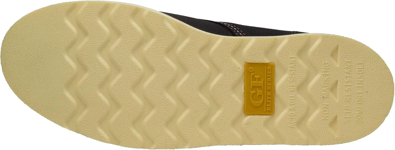 Golden Fox Work Boots Men's 6" Plain Toe Wedge Boot for Construction, Lightweight Comfortable Outsole