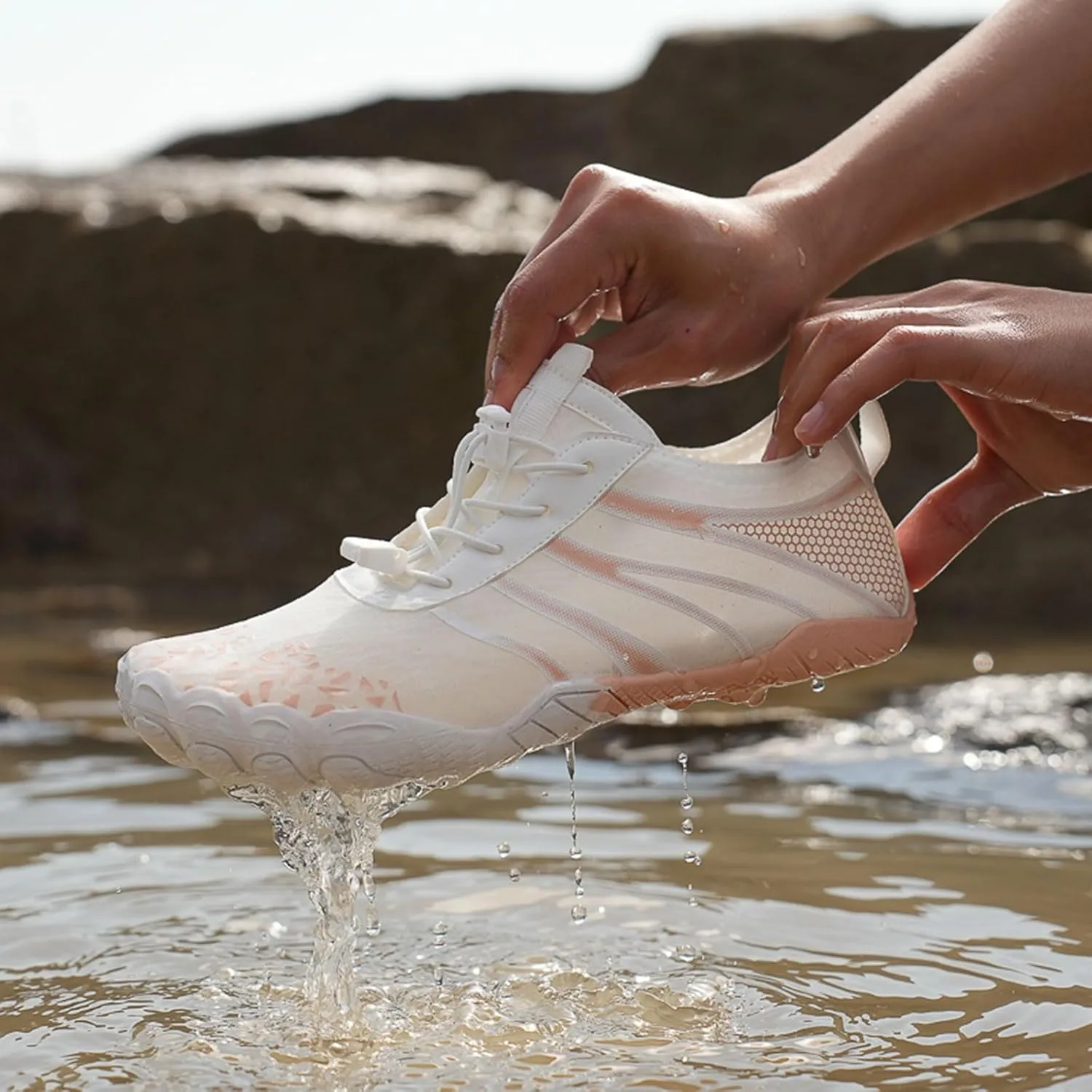 Grounded Footwear for Women Men Lightweight Breathable Non-Slip Athletic Footwear,Wide Toe & Non-Slip Barefoot Shoes Swimming Surf Hiking Walking Quick Dry Water Shoes.Outdoor Casual Comfort Wear