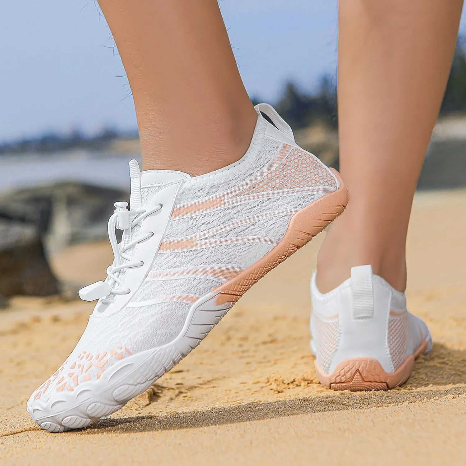 Grounded Footwear for Women Men Lightweight Breathable Non-Slip Athletic Footwear,Wide Toe & Non-Slip Barefoot Shoes Swimming Surf Hiking Walking Quick Dry Water Shoes.Outdoor Casual Comfort Wear