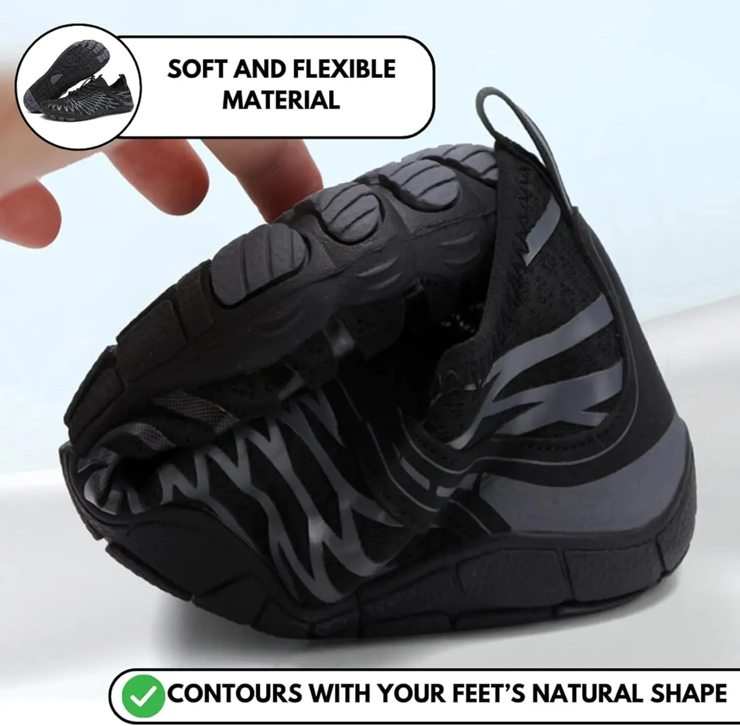 Grounded Footwear for Women with Neuropathy, Slip On Comfortable Lightweight Healthy & Non-Slip Barefoot Shoes