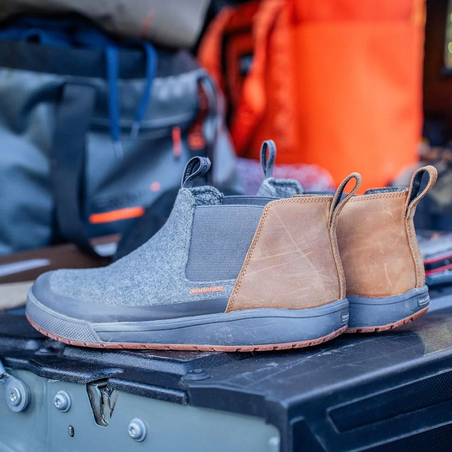 Grundens Dockyard Pull-On Boot - Watersistent Ankle Rain Boot, Deck, Boat, and Fishing Boot with Breathable Lining Anti-Slip Rubber