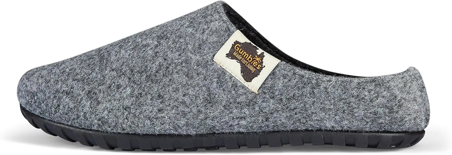 Gumbies Outback Slippers for Indoors and Outdoors, Eco-friendly Felt Uppers, Recycled Rubber Outsoles - Comfort Guaranteed