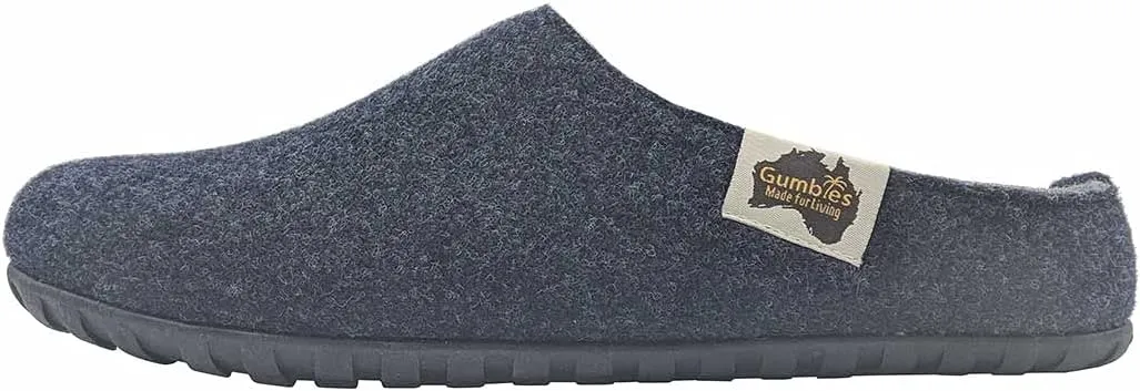 Gumbies Outback Slippers for Indoors and Outdoors, Eco-friendly Felt Uppers, Recycled Rubber Outsoles - Comfort Guaranteed