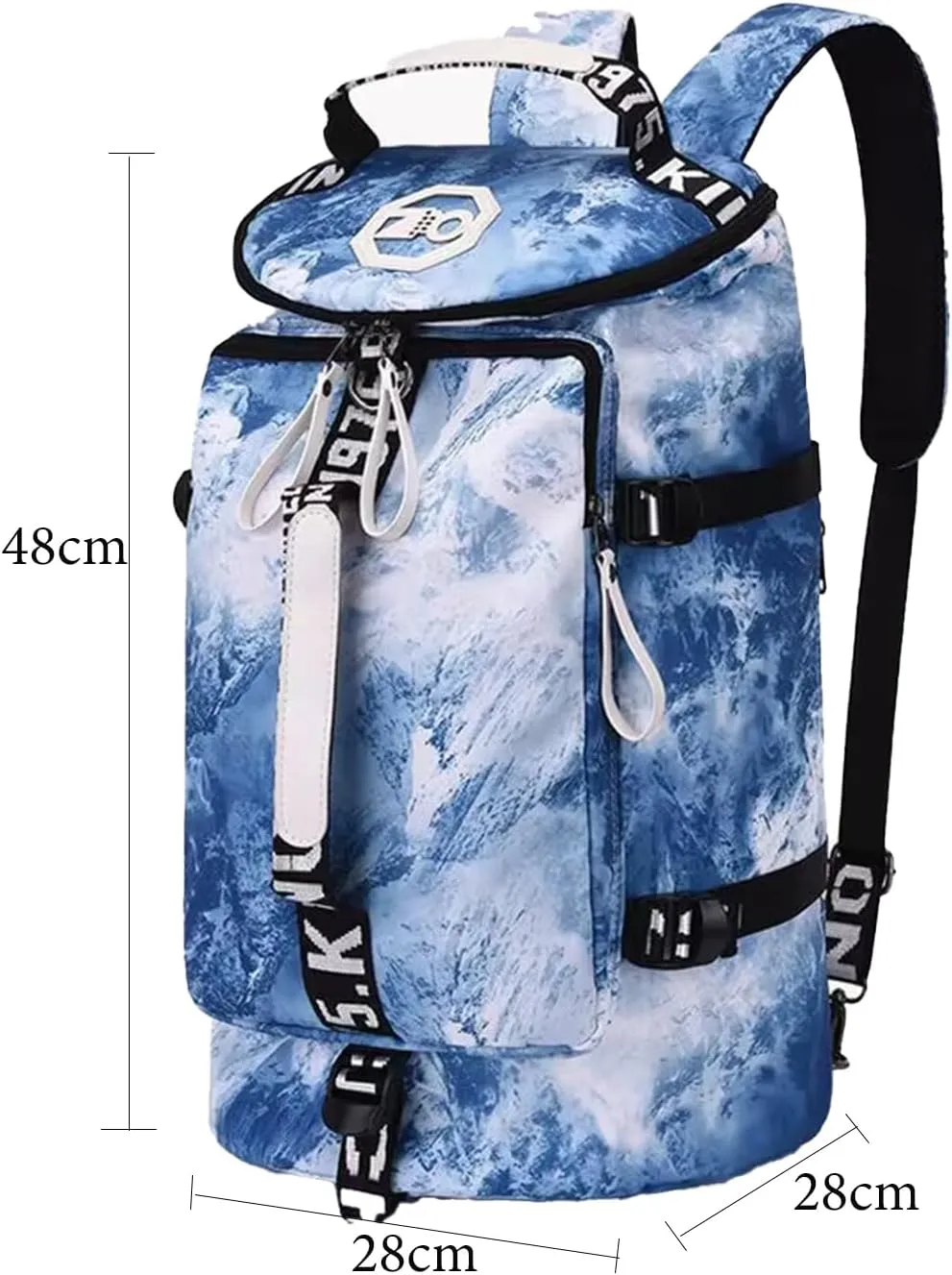 Gym Sport Bag Backpack Duffle Bag for Men and Women Black
