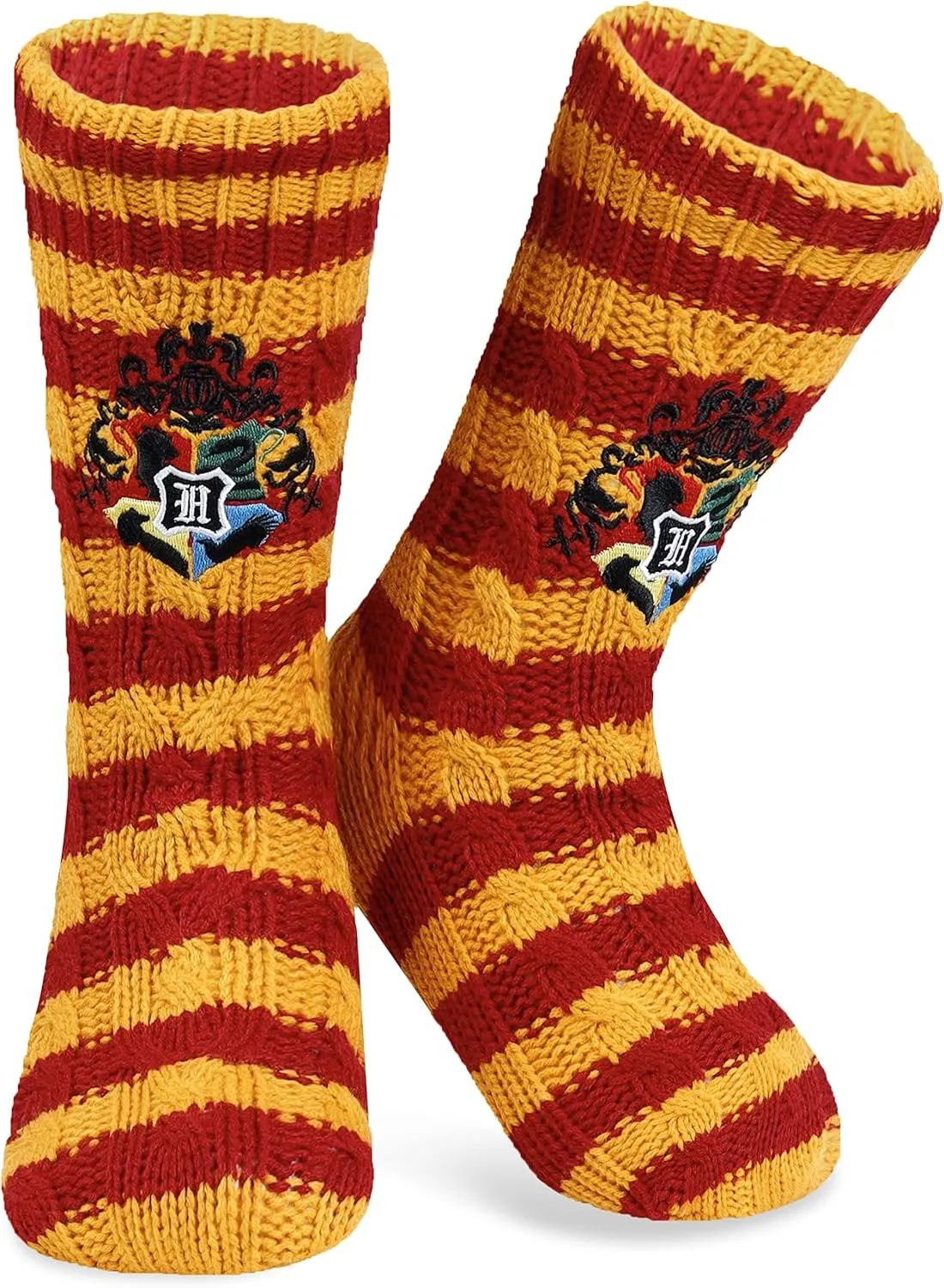 Harry Potter Womens Slipper Socks, Fleece Lined Non Slip Socks - Gifts for Her