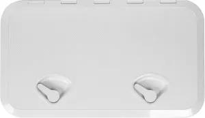 HECASA Marine Deck Boat Deck Access Hatch & Lid 24" x 14" with Non Slip Surface - White Rectangle(606mm x 353mm) 180 Hinge Strong Recessed Marine Caravan RV