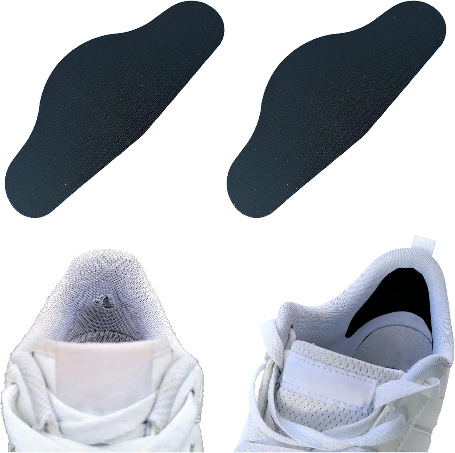 Heel Hole Preventer for Running Shoes, Sneakers, Shoes & Boots. ‘Wrap-Around’ Style self-Adhesive Black Patches. Extremely Strong Patches Prevent and Repair Heel Holes