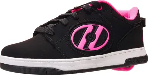 Heelys Unisex-Child Voyager Tennis Shoe, Black/Pink, 1 M US Big Kid