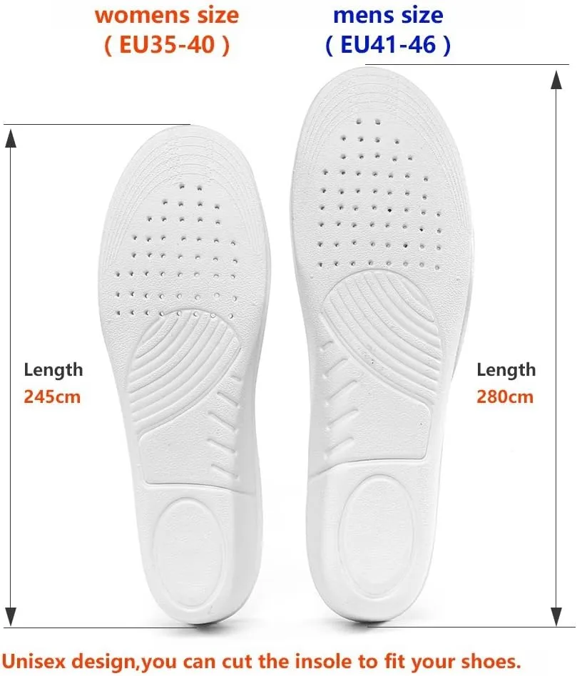 Height Increase Insole 1.5cm/2.5cm/3.5cm Breathable High Full Shoe Insoles Shoe Inserts Cushion Pads Lift Kits Elevator Insoles for Men Women White