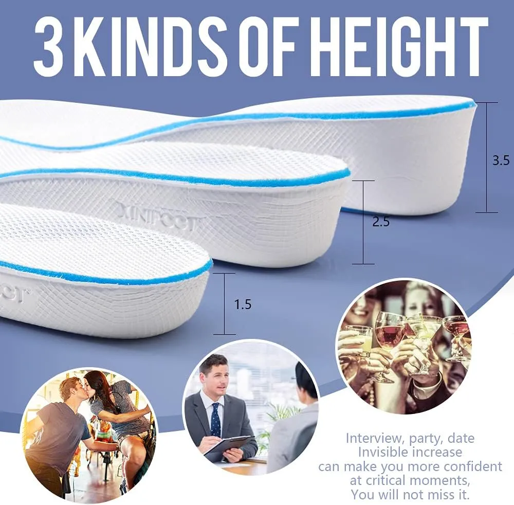 Height Increase Insole Arch Support Breathable Shoe Insoles Heel Lift Inserts Elevator Insoles for Men Women