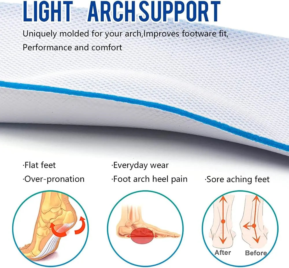 Height Increase Insole Arch Support Breathable Shoe Insoles Heel Lift Inserts Elevator Insoles for Men Women