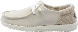 Hey Dude Women's Wendy Suede Off White Size 10 | Womenâ€™s Shoes | Womenâ€™s Lace Up Loafers | Comfortable & Light-Weight
