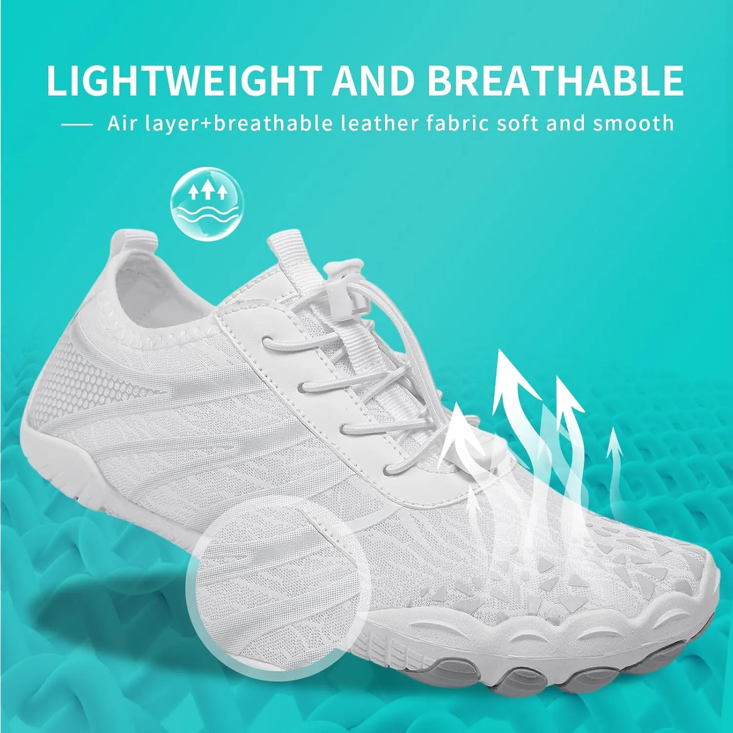 Hike Barefoot Shoes for Women Men, New Barefoot Footwear, Non-Slip Water Shoes,Breathable Non-Slip Footwear Wide Toe