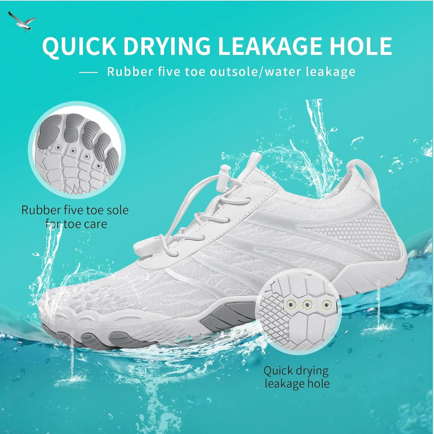 Hike Barefoot Shoes for Women Men, New Barefoot Footwear, Non-Slip Water Shoes,Breathable Non-Slip Footwear Wide Toe