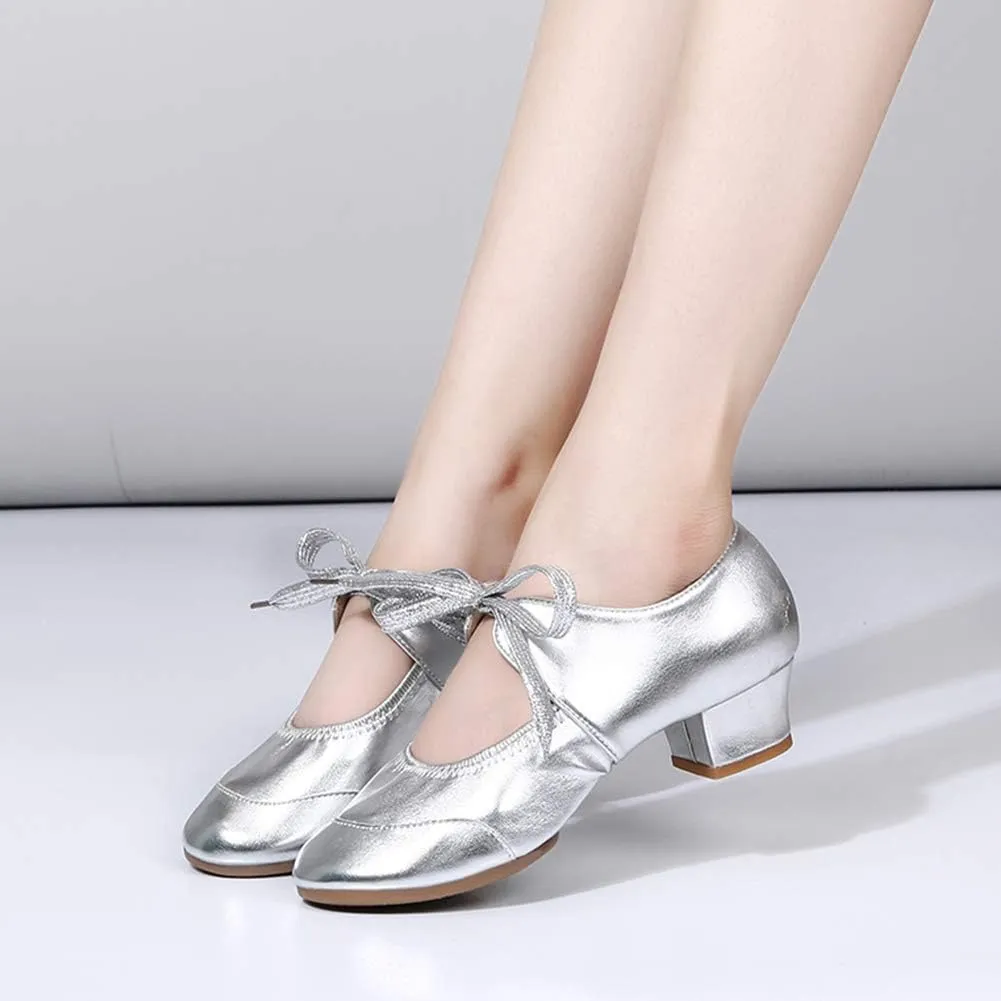 HIPPOSEUS Women's Latin Dance Practice Shoes Split Sole Ballroom Dance Training Shoes,Model 215