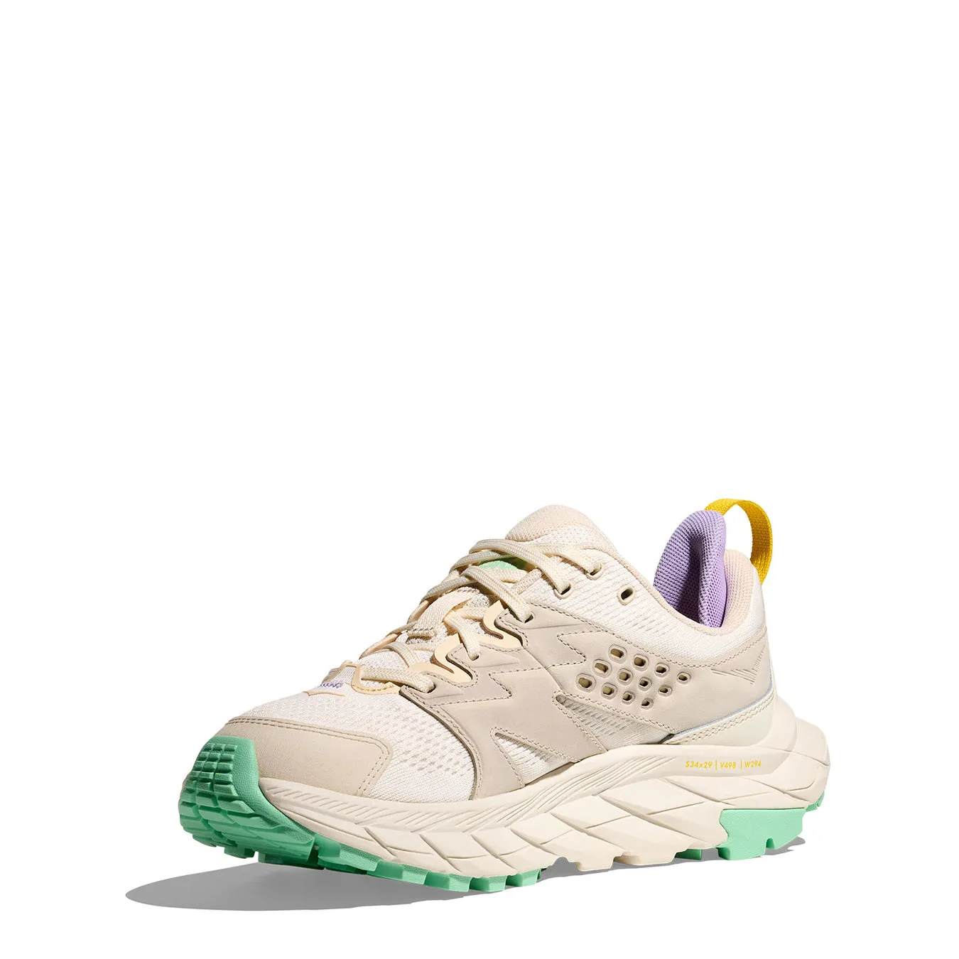 Hoka Womens Anacapa Breeze Low Trainer Alabaster / Mint Fluorite