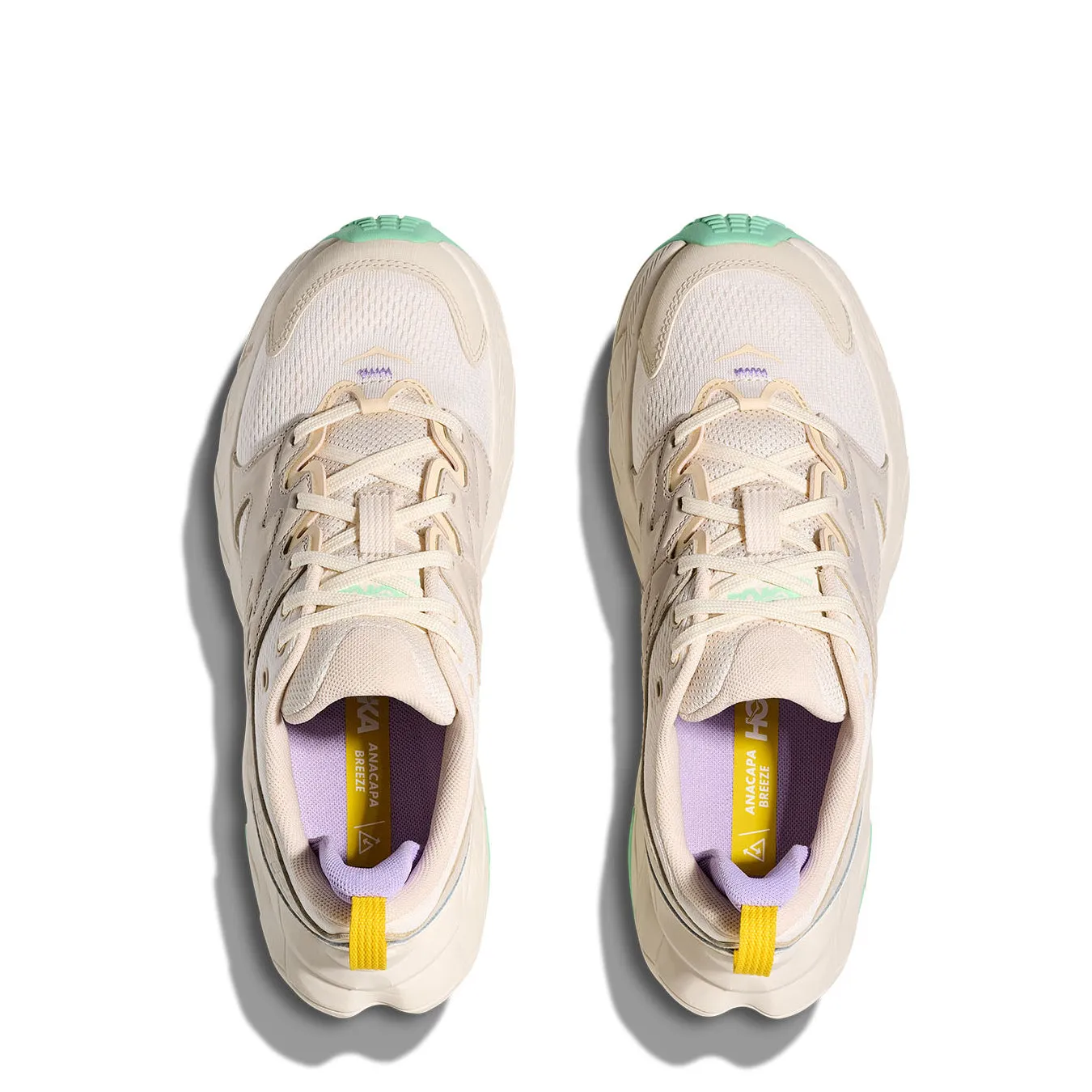 Hoka Womens Anacapa Breeze Low Trainer Alabaster / Mint Fluorite