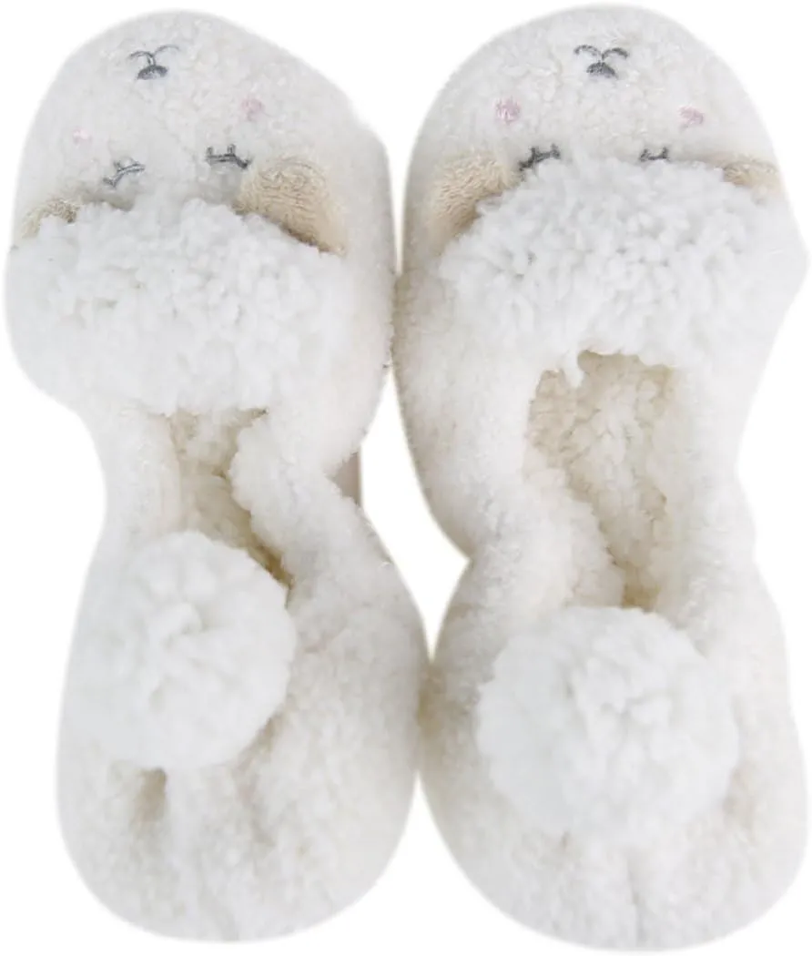 Home Slipper Women's Fuzzy Animal Fashion Ballerina Flat Indoor House Non-Slip Slippers