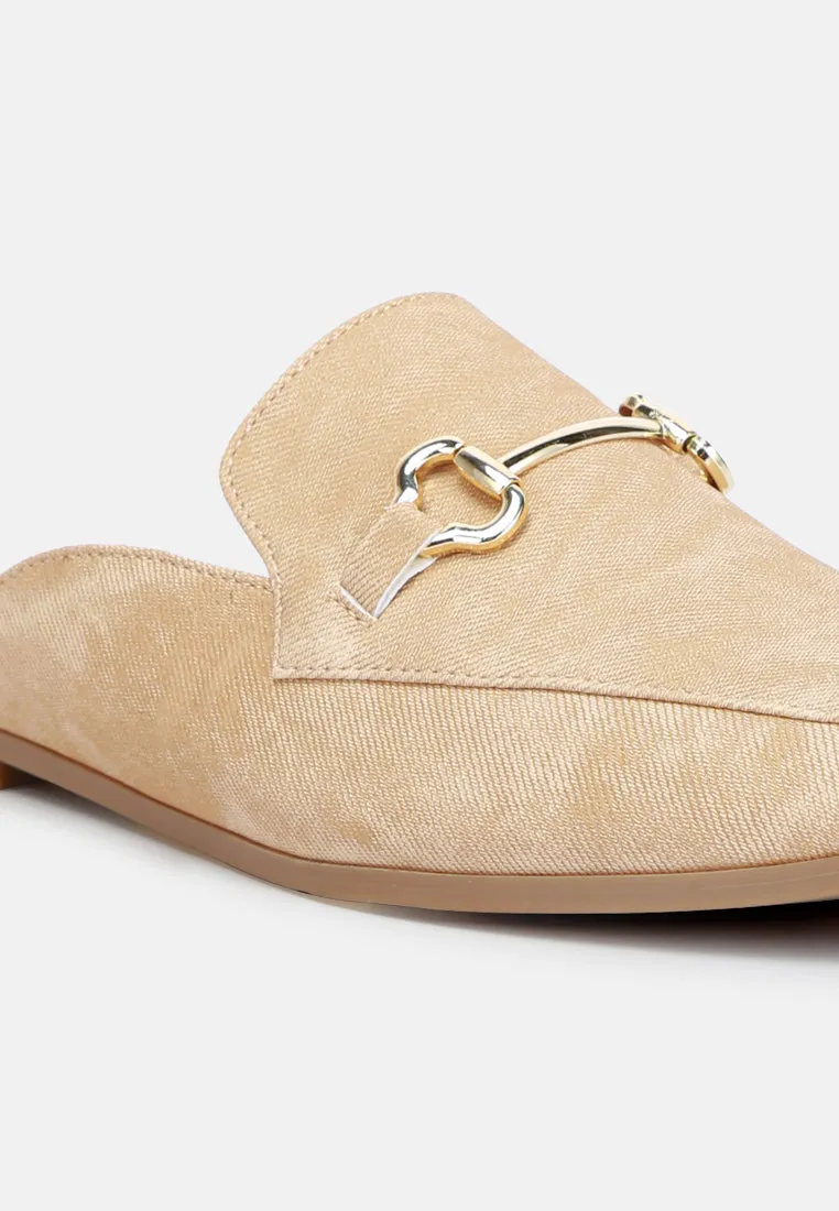 Horsebit Slip On Mules