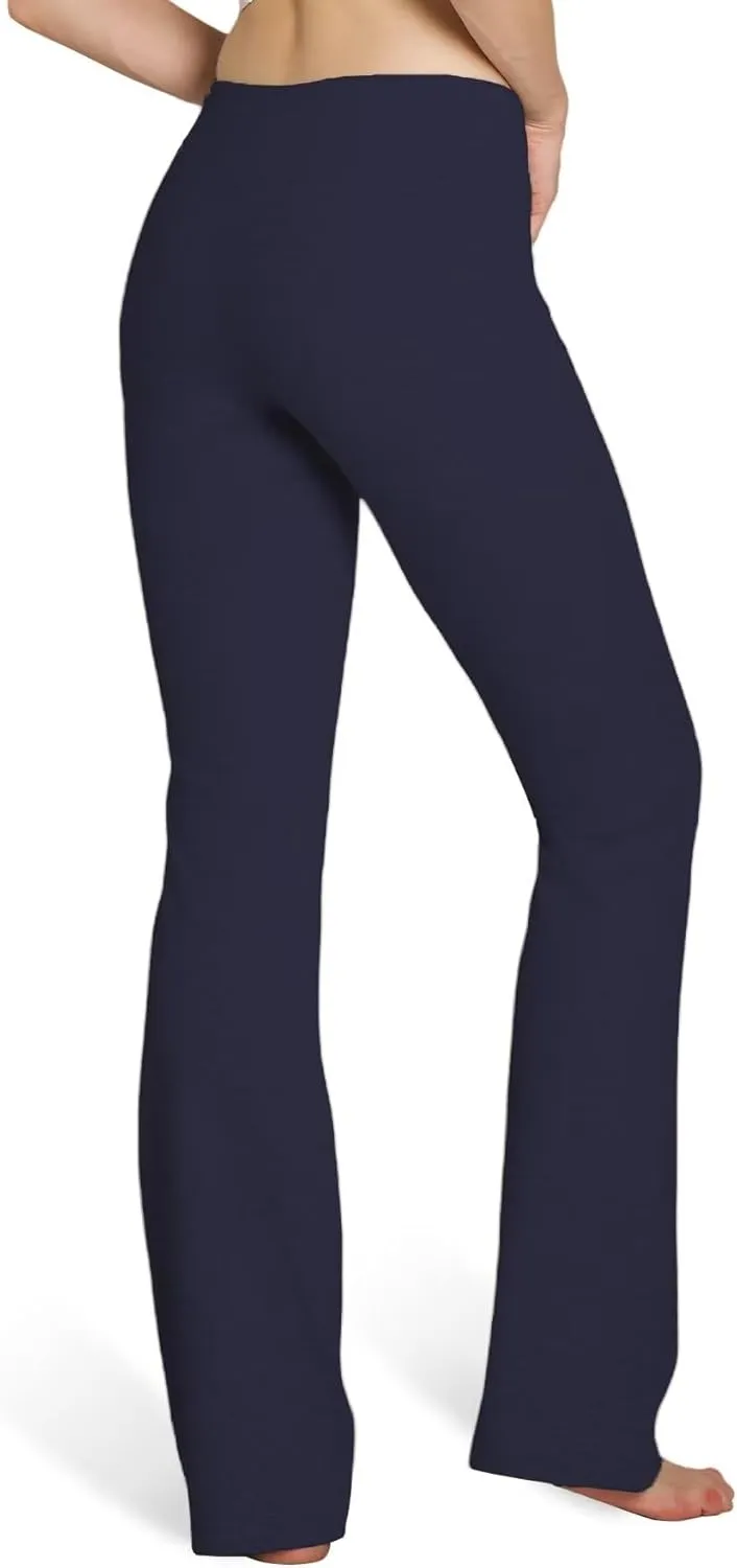 Houmous S-XXXL 29''31''33''35'' Inseam Women's Cotton Bootcut Pants Inner Pocket