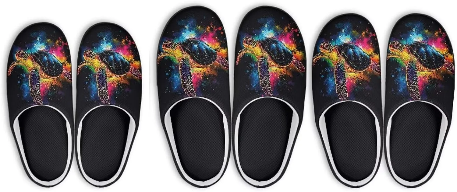 Howilath 3 Pairs Non Disposable Slippers Hotel Guests Slipper Pack Non Slip Spa Slippers Women Men Comfort Wear