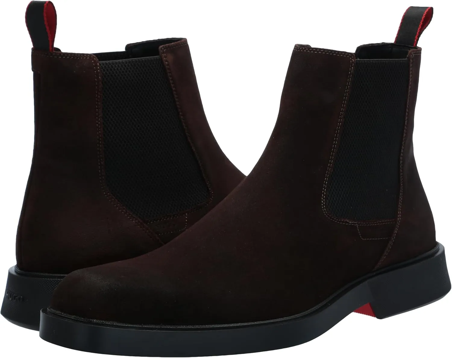 HUGO Men's Brushed Suede Slip on Chelsea Boot