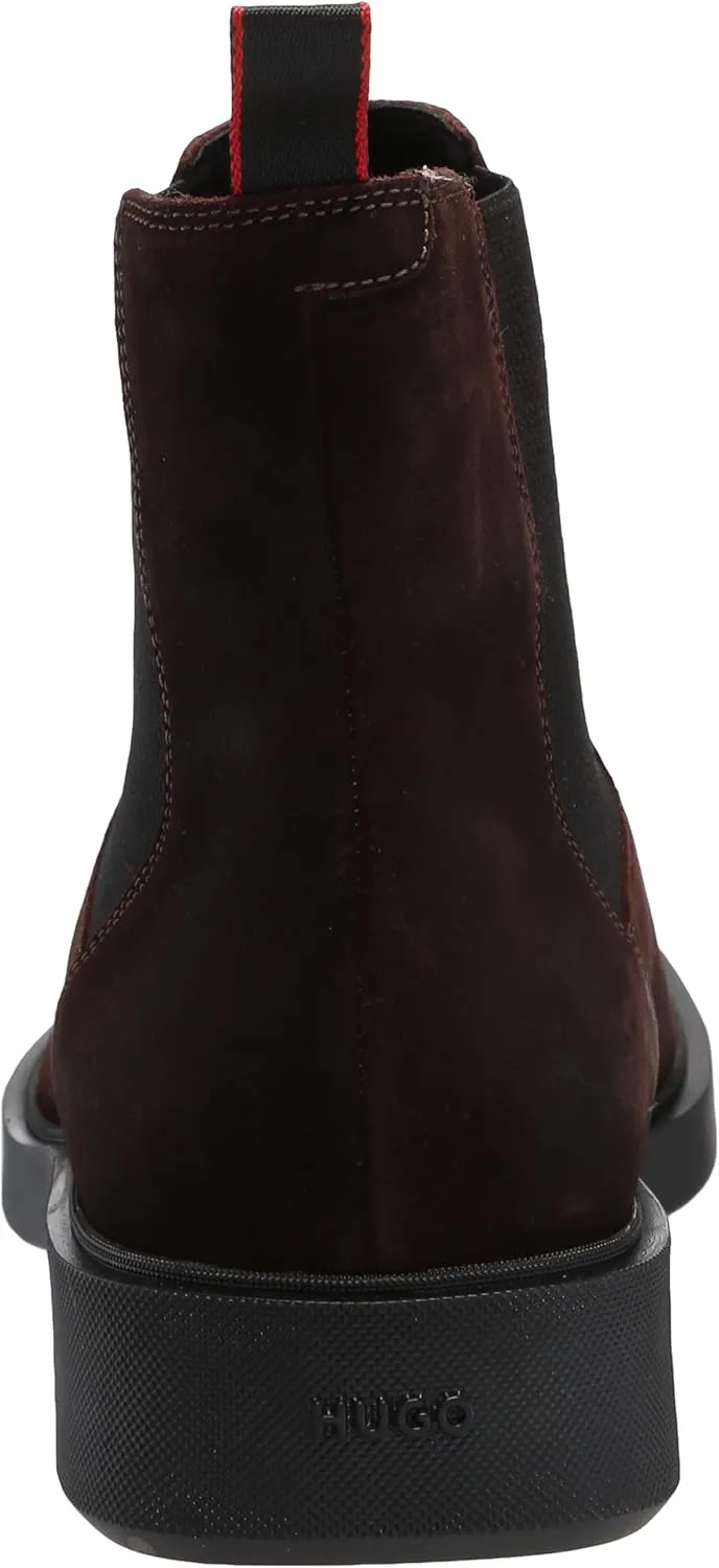 HUGO Men's Brushed Suede Slip on Chelsea Boot
