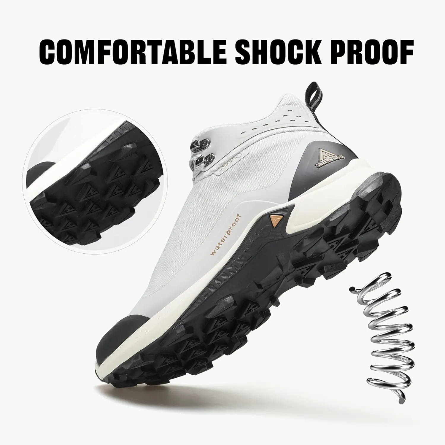 HUMTTO Men's All-Terrain Waterproof Hiking Boots Lightweight Breathable Outdoor Ankle Boots Trekking Hiking Shoes