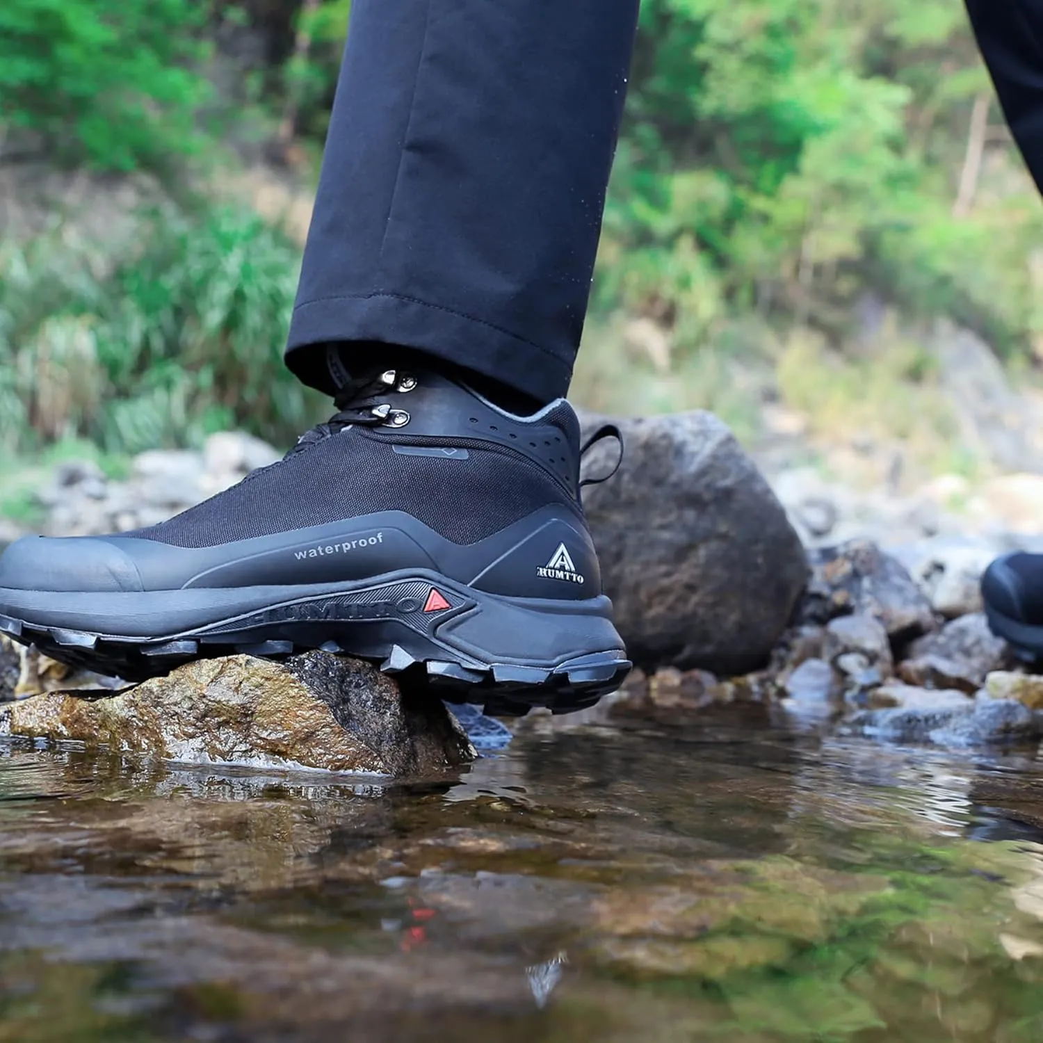 HUMTTO Men's All-Terrain Waterproof Hiking Boots Lightweight Breathable Outdoor Ankle Boots Trekking Hiking Shoes