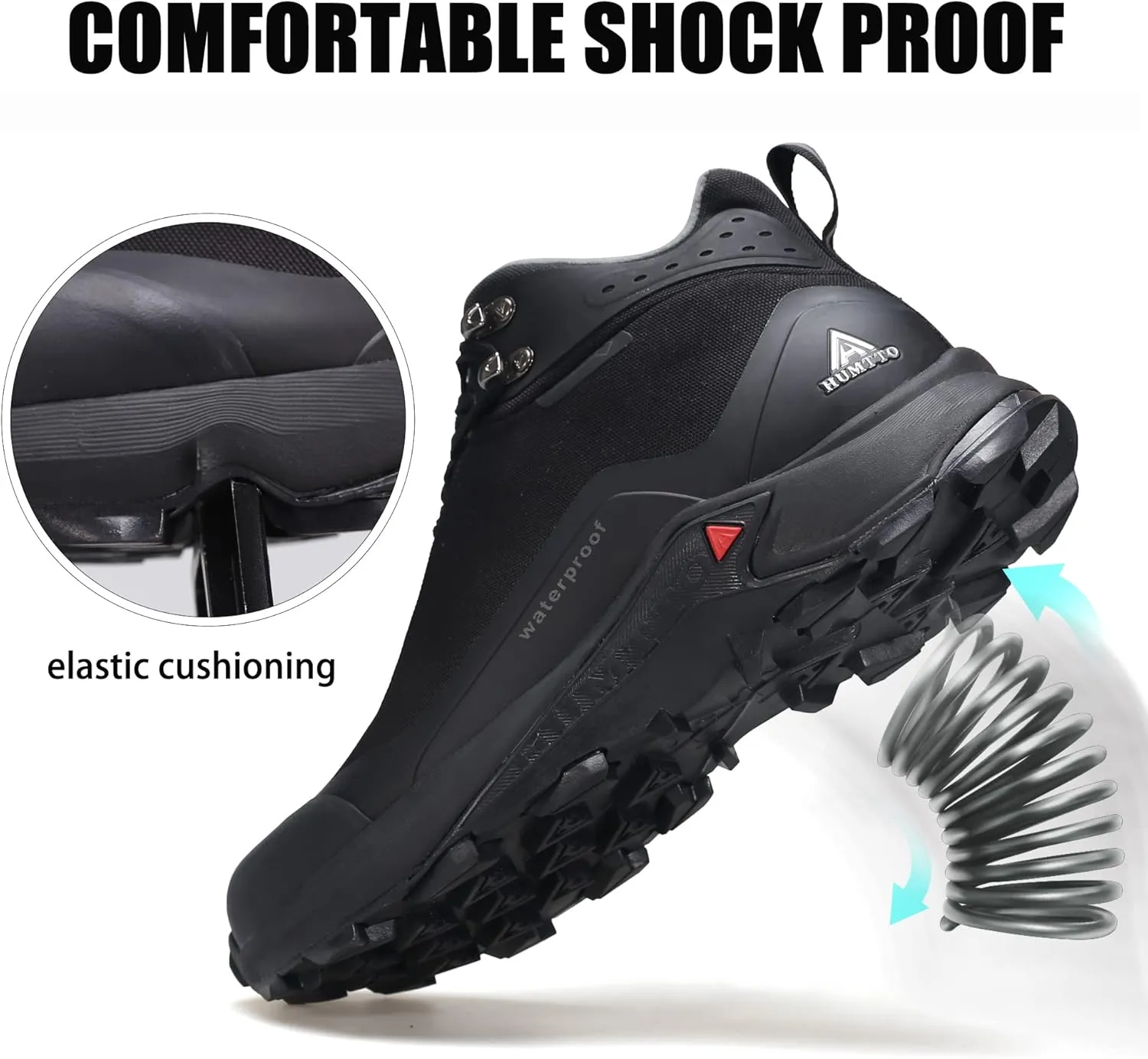 HUMTTO Men's All-Terrain Waterproof Hiking Boots Lightweight Breathable Outdoor Ankle Boots Trekking Hiking Shoes