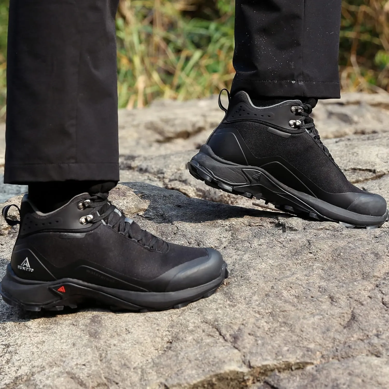 HUMTTO Men's All-Terrain Waterproof Hiking Boots Lightweight Breathable Outdoor Ankle Boots Trekking Hiking Shoes