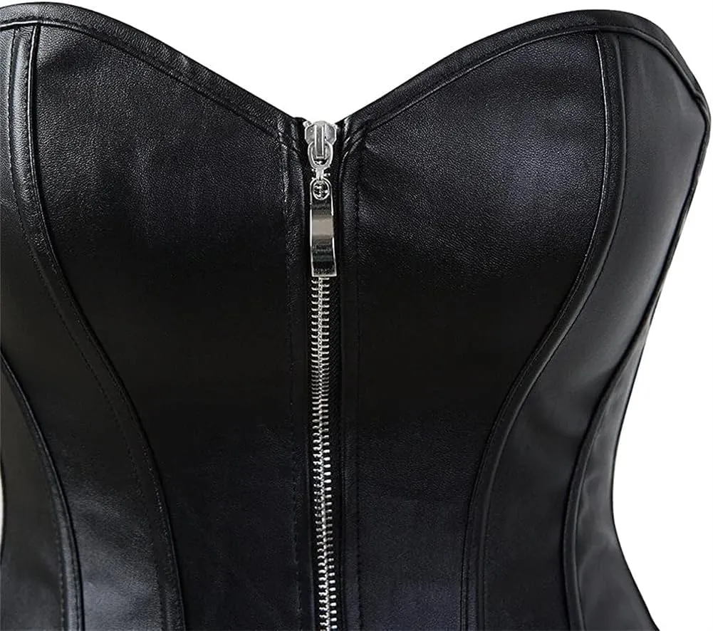 ICEGIA Women's Heavy Duty Corset Double Steel Boned Waist Trainer Corsets Underbust Body Shaper