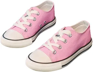 iFANS Boys and Girl Low Top Canvas Kids Lace up Sneakers