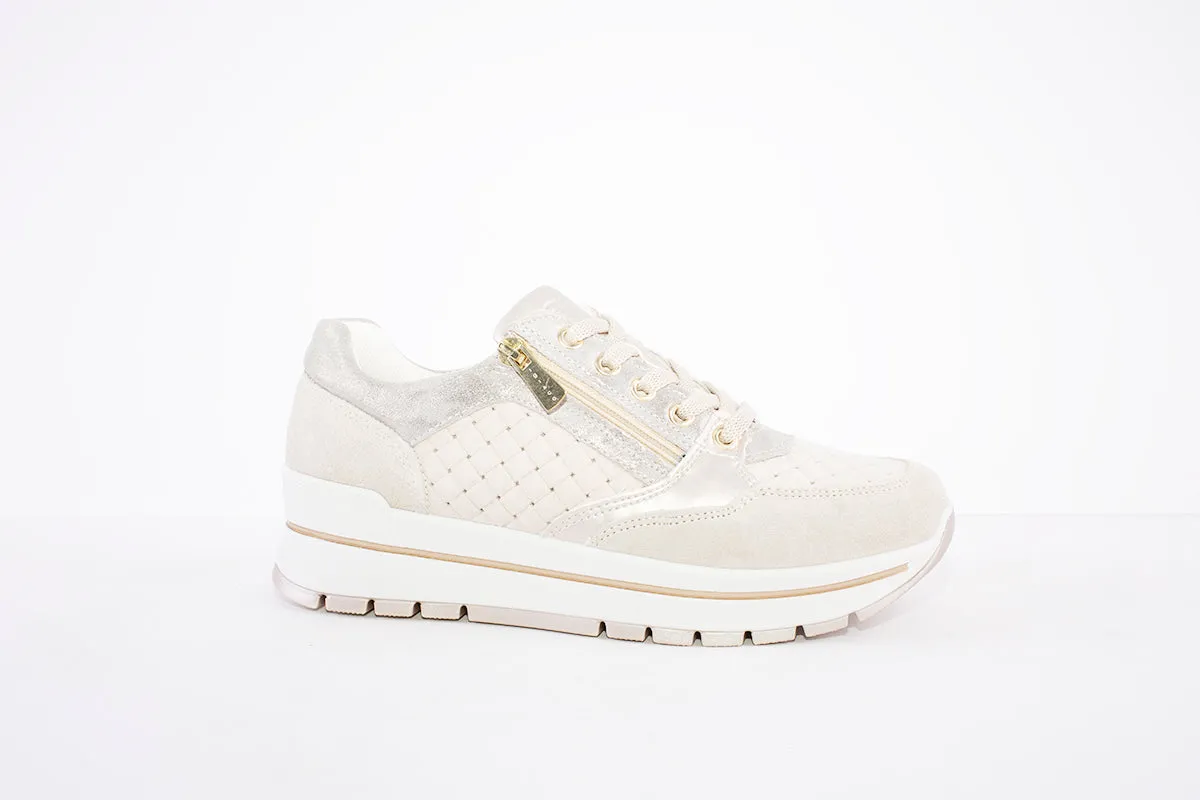 IGI & CO - 1661033 LACE UP FASHION TRAINER - BEIGE