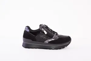IGI&CO 2673500 LACED FASHION TRAINER - BLACK/BLACK PATENT