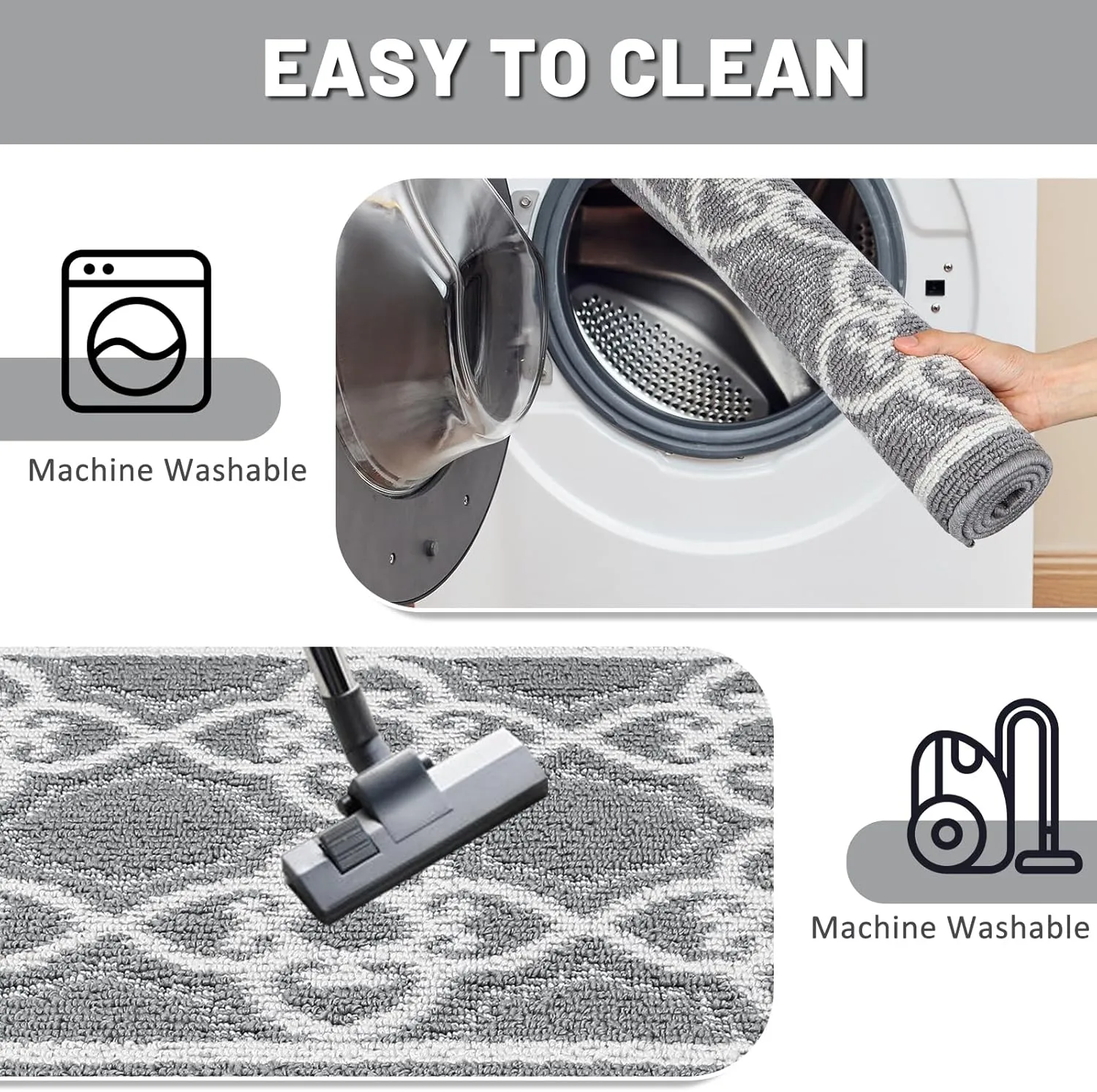 Indoor/Outdoor Non-Slip Door Mat, 32"X48", Absorbent, Washable, Low Profile - Perfect for Home Entryway