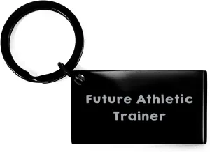 Inspirational Athletic Trainer Keychain Birthday Unique Gift for Friends or Family - Engraved with 'Future Athletic Trainer'