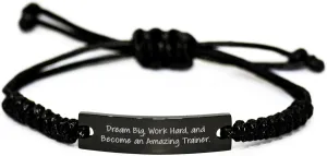 Inspirational Trainer Quote Dream Big Work Hard Rope Trainer Gift for Amazing Training Enthusiasts Valentine's Unique Gifts from Loved Ones