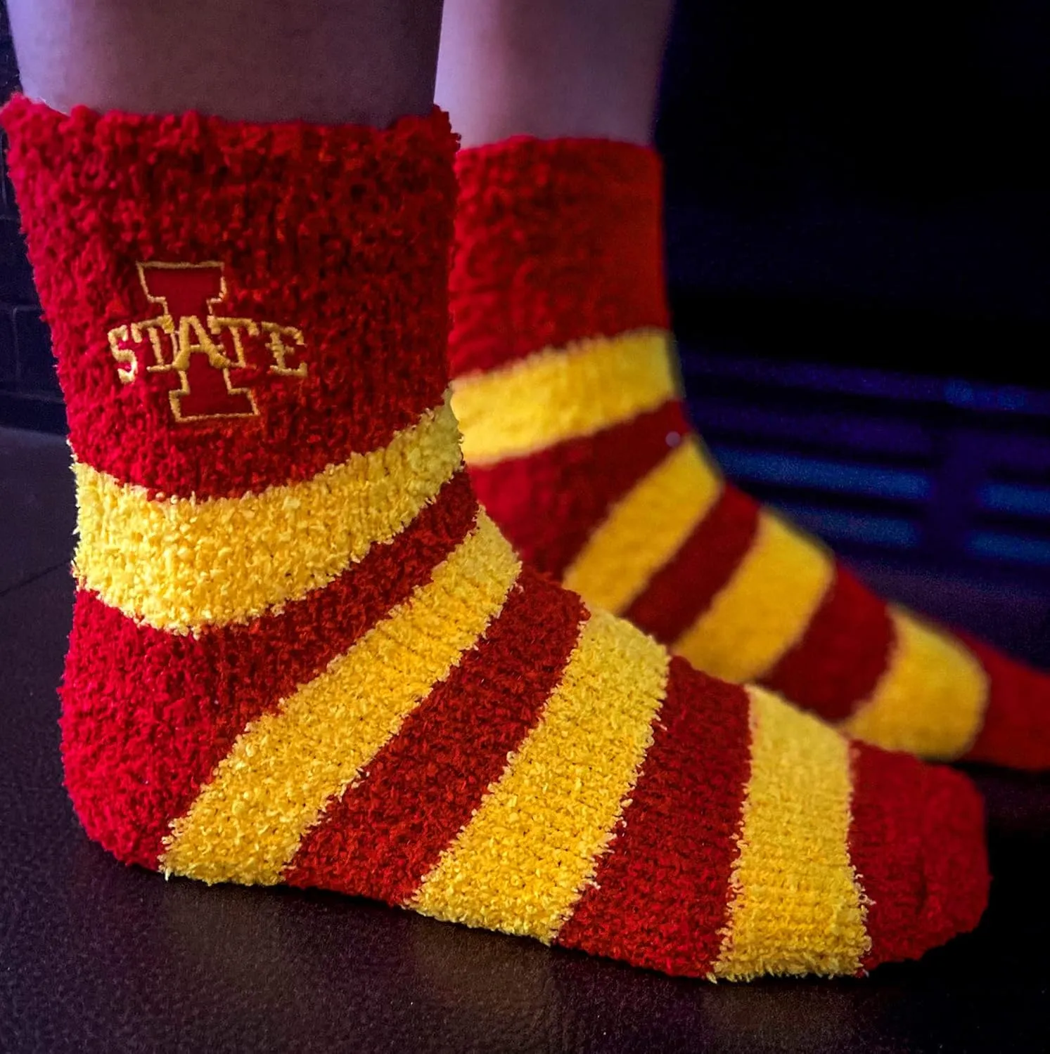 Iowa State Cyclones Officially Licensed NCAA Fuzzy Slipper Socks