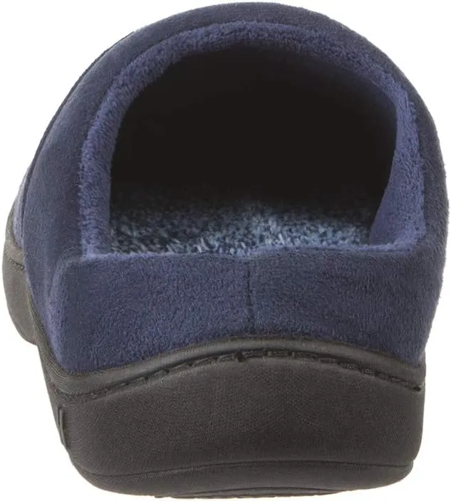 isotoner Men's Open Back Slipper with Memory Foam and Indoor/Outdoor Sole